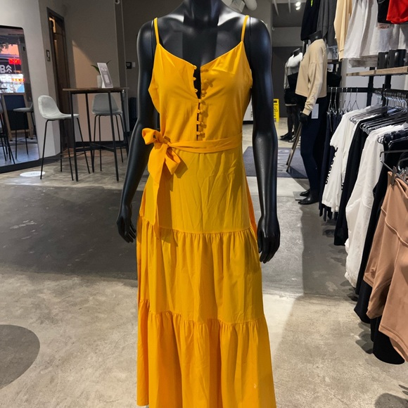 Dresses | Golden Yellow Maxi Dress Size M | Poshmark